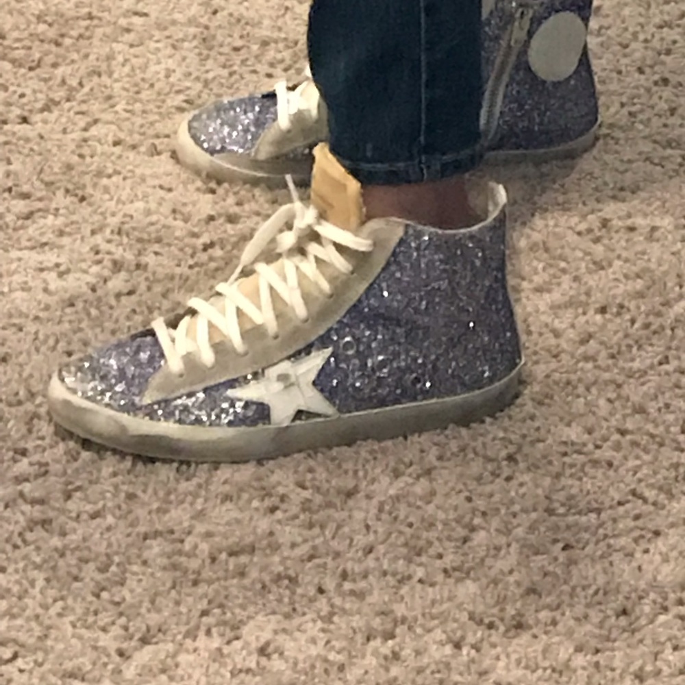 Silver Sparkle Golden Goose Francy 37